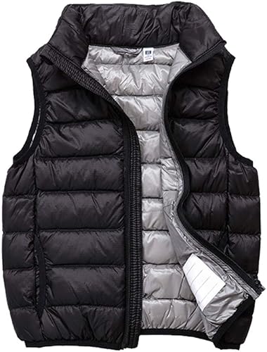 Chaleco ligero de plumón para niños y niñas, chaqueta ligera sin mangas, chaleco acolchado para niños y niñas