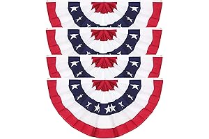 3x6 Bunting American Pleated Fan Flag Set (4 Pcs)