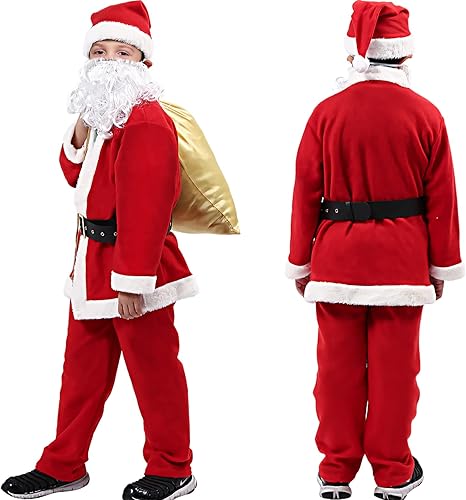 Miniatura 3 de dgdgbaby Disfraz de Papá Noel para niños, disfraz de Papá Noel de Navidad para niños, fiesta de cosplay