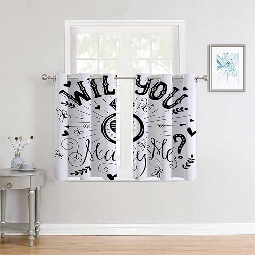 Miniatura 3 de Cortinas de panel para decoración de fiesta de compromiso, cortinas de pasillo para Ventanas de Cuarto 55 pulgadas de ancho por 45 pulgadas de