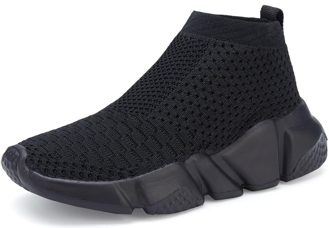 - Boys Shoes Girls Sock Shoes Breathable Knit Slip On Shoes