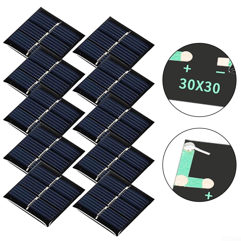 10er Set Mini Solarmodule 1 5V 60mA 0 09W zum Basteln und Experimentieren mit Solartechnik