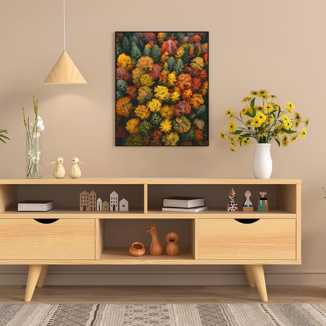 Malen Nach Zahlen Erwachsene Waldfarbe Malen Nach Zahlen Bild, DIY Handgemalt Ölgemälde Kit für Anfänger und Kinder Mit 3-Pinseln und Acrylfarbe für Basteln Zuhause Mädchen Geschenk 150x100cm w-3817