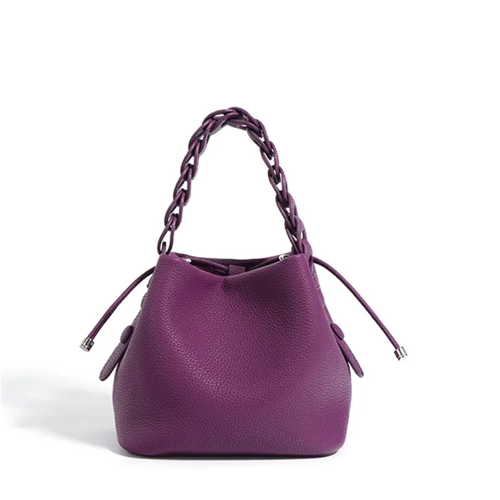 Elegante bolso de mano tipo cubo piel auténtica, versátil, for ir al trabajo, bandolera un solo hombro for mujer Para Viajes Compras Trabajo Citas