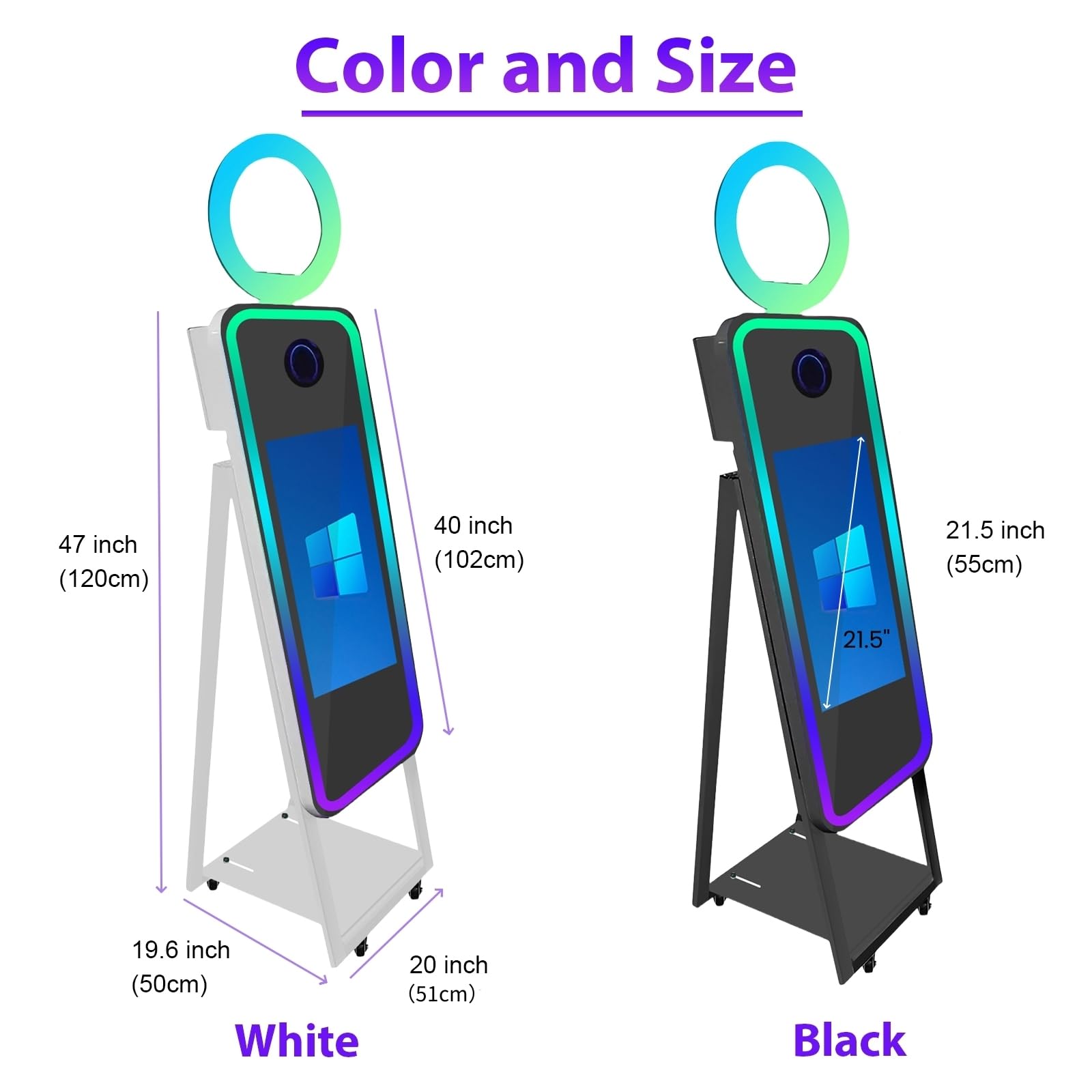 Magic Mirror Photo Booth 40 Inch Portable Touch Screen Selfie - View #5