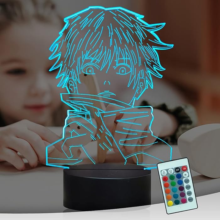 Buy Satoru Gojo Itadori Yuji 3D Led Night Light Acrylic Visual Lamp 16