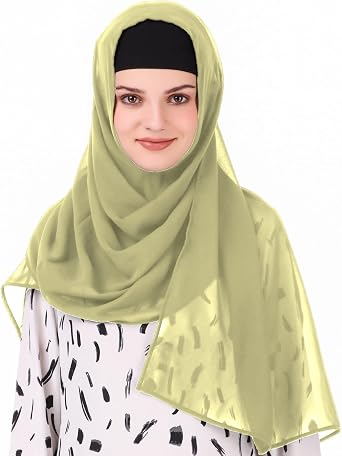 MyBatua Long Hijab in Breathable Soft Georgette Head Wrap 50x180 cm Scarf HJ-020