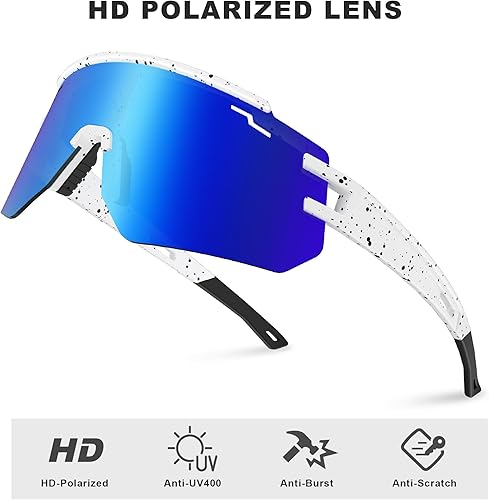 Miniatura 2 de BOLLFO Gafas de sol deportivas polarizadas para jóvenes, protección UV400, para exteriores, para hombres, mujeres, jóvenes, béisbol, ciclismo,