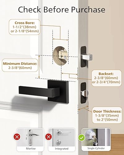 Miniatura 8 de Philips Cerradura inteligente de huellas dactilares, cerradura de puerta de entrada sin llave, cerraduras inteligentes para puerta delantera,