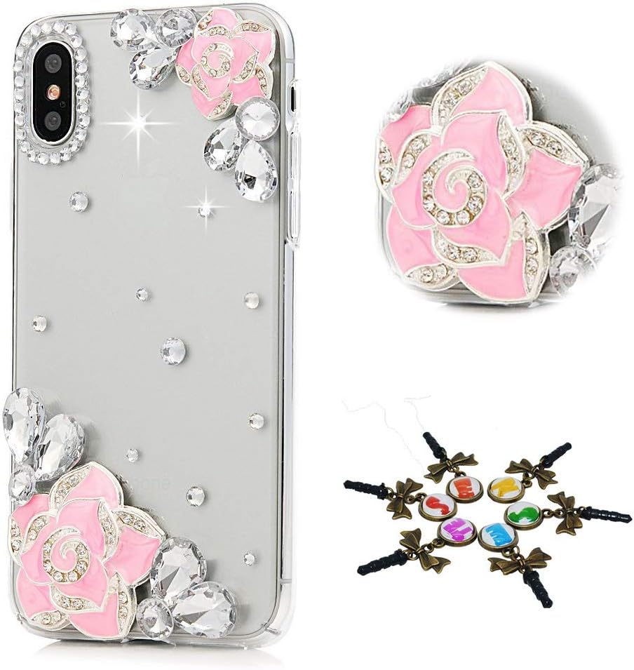Bling Case Compatible with Huawei P30 Pro - Stylish - 3D Handmade Flowers Floral Design Protective Cover Compatible with Huawei P30 Pro 6.5 Inch 2019 - Pink