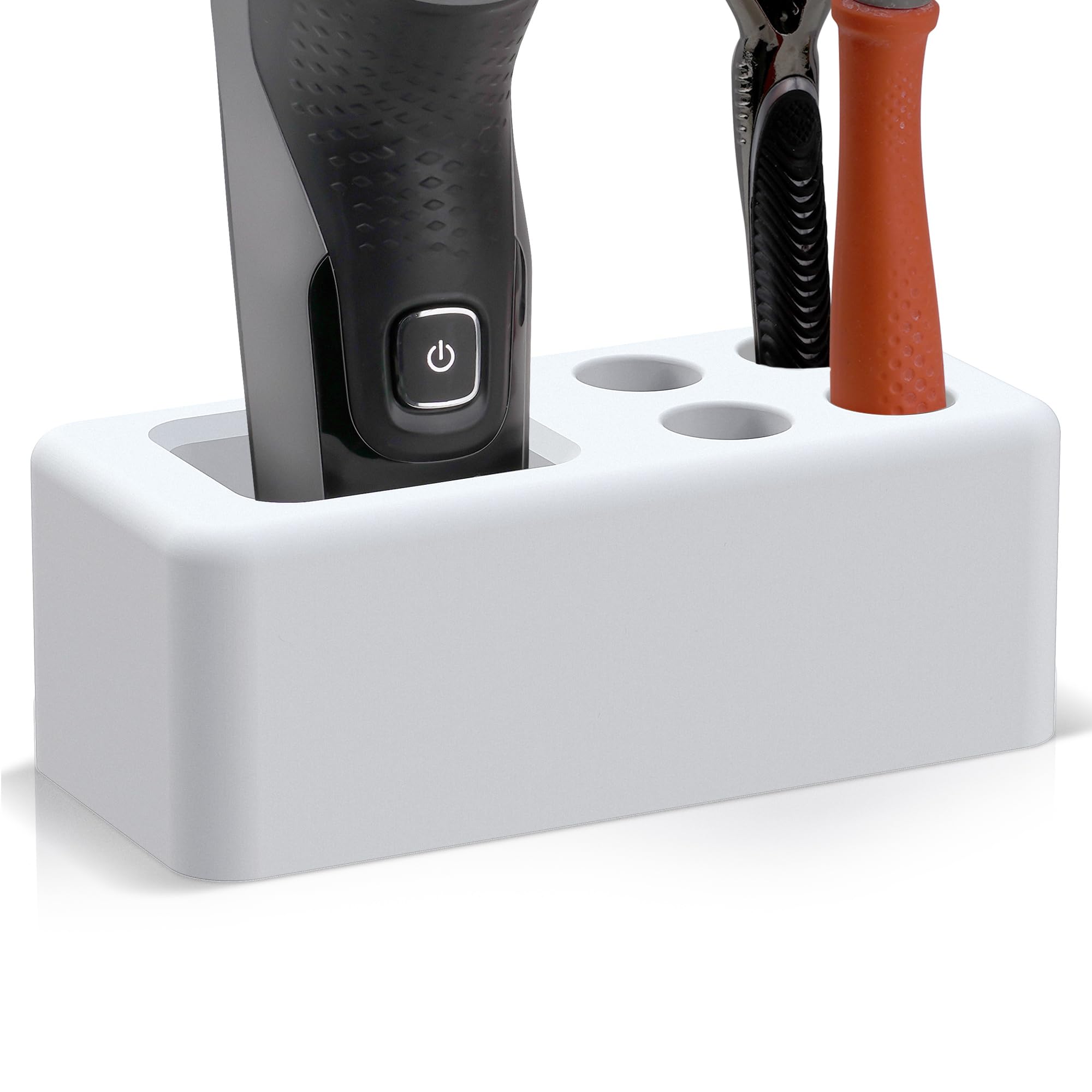 Linkidea Diatomaceous Earth Safety Razor Stand, Quick-Drying Razor Stand Compatible with Vikings Blade the Chieftain, Merkur 34C HD, Merkur 38C, Shaving Revolution (White)