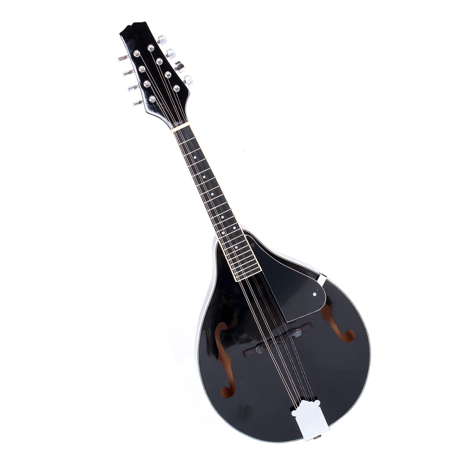 Mandoline, 8-saitiges Instrument, Schwarz, mit Tasche/Saiten/Wischtuch/Stimmgerät/Plektren/Schraube/Wischtuch (Black)