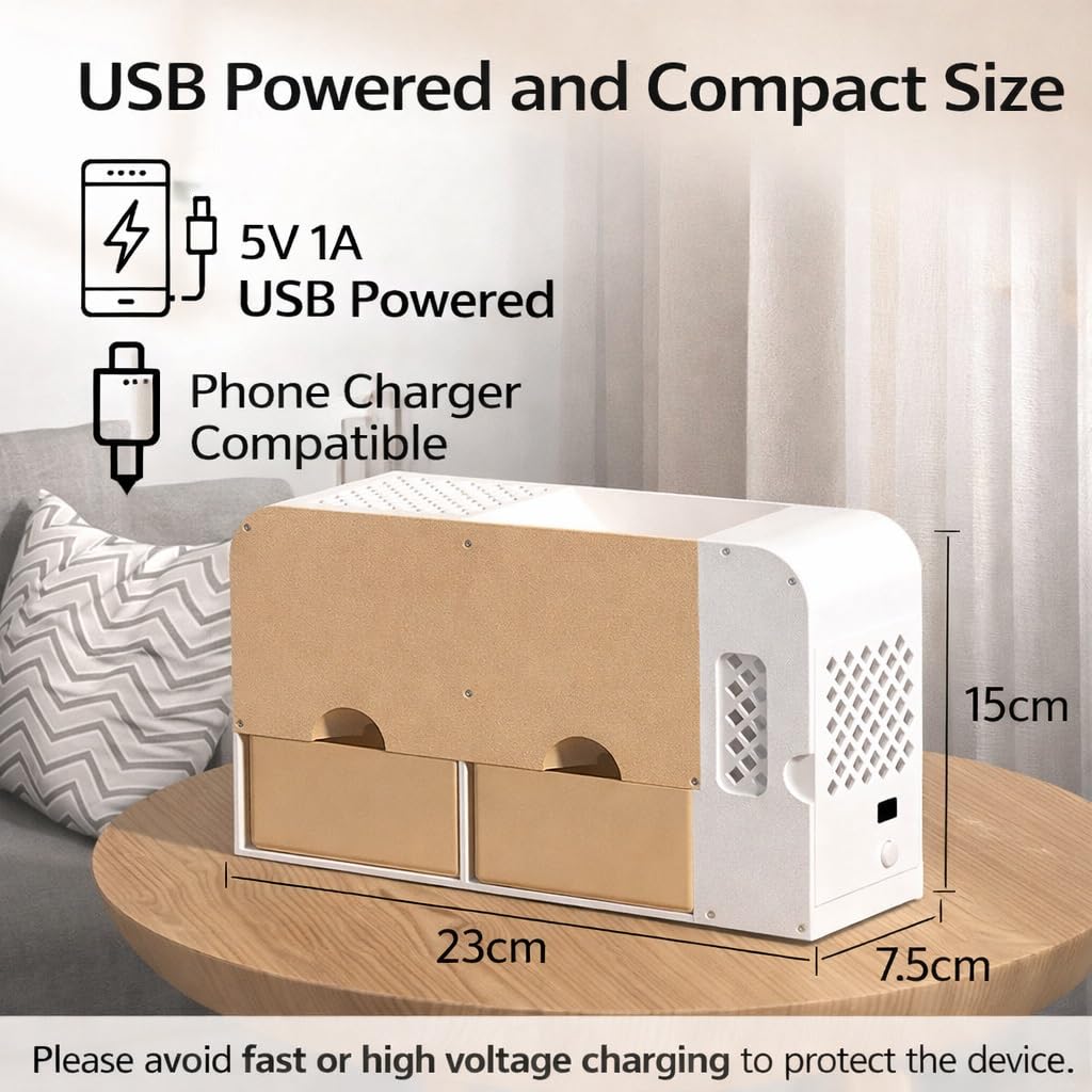 Maszyna do separacji nasion ptaków, elektryczna dmuchawa do nasion, zasilana przez USB, do czyszczenia ziarna dla małych ptaków, 5-stopniowa regulacja dla papug, skuteczna i łatwa w użyciu