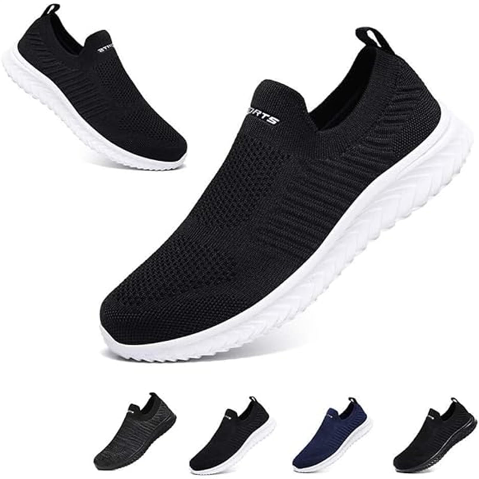 Hanani Slip On Sneakers Herren Damen Nurse Schuhe Walkingschuhe Outdoor Turnschuhe Sportschuhe Gym Bequem Leichte Schuhe Atmungsaktiv Freizeitschuhe Memory Foam Fitness Sporthalle