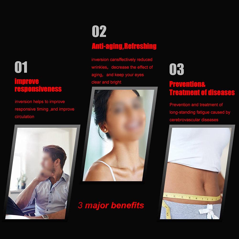 Stivali a gravità, Stivali ad inversione di aggancio Attrezzatura per la Verticale 225 Lb Attrezzo Fitness per Gym Fitness per Addominali Sit Up