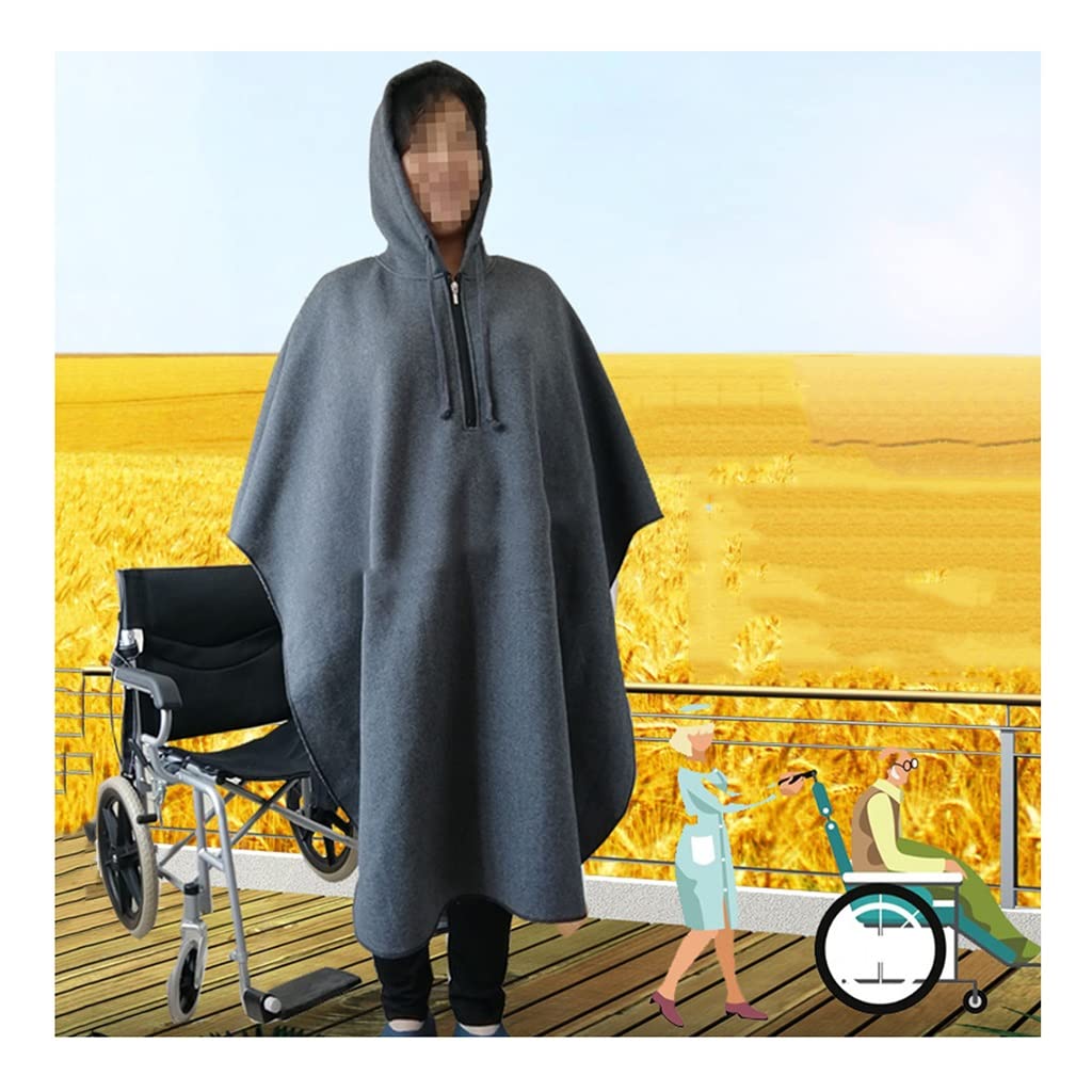 Capa Poncho Para Silla De Ruedas Protectores Térmicos Para Sillas De Ruedas Manuales Y Eléctricas, Mantas Cálidas Para Sillas De Ruedas A Prueba De Viento, Capas Con Capucha Para Sillas De Ruedas Cuan