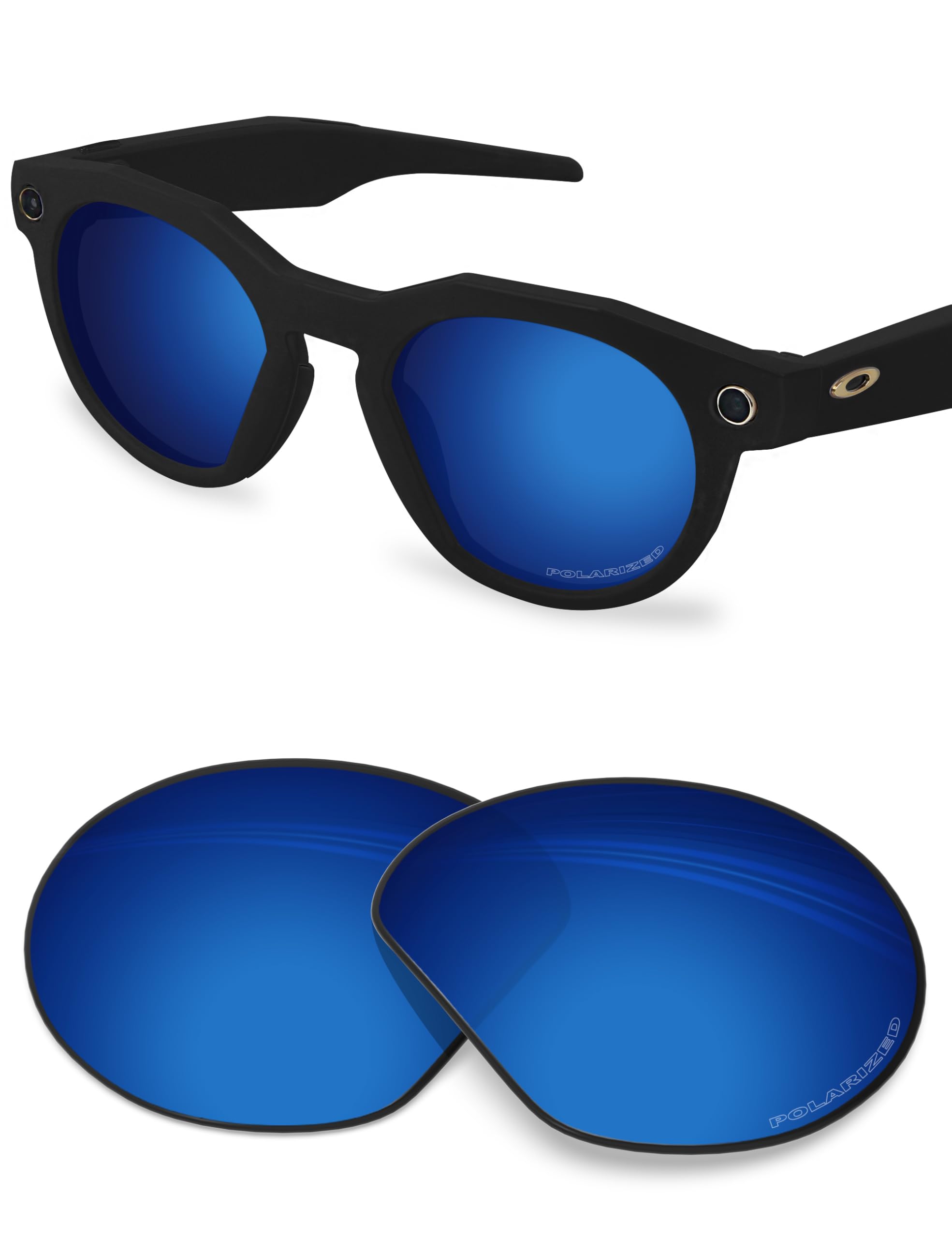 BLAZERBUCK Lentille de rechange polarisée anti-sel pour Oakley Meta HSTN OW8002-51 mm, teinte optimale et vision claire