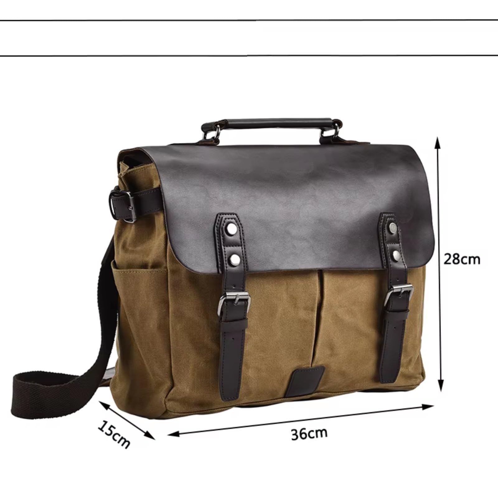 Compatibile Con CRF Per 125 250 CR XR Borsa A Tracolla Design Per Moto Accessori Per Spalla Crazy Horse In Tela Cerata Impermeabile Sacche Moto(Khaki)