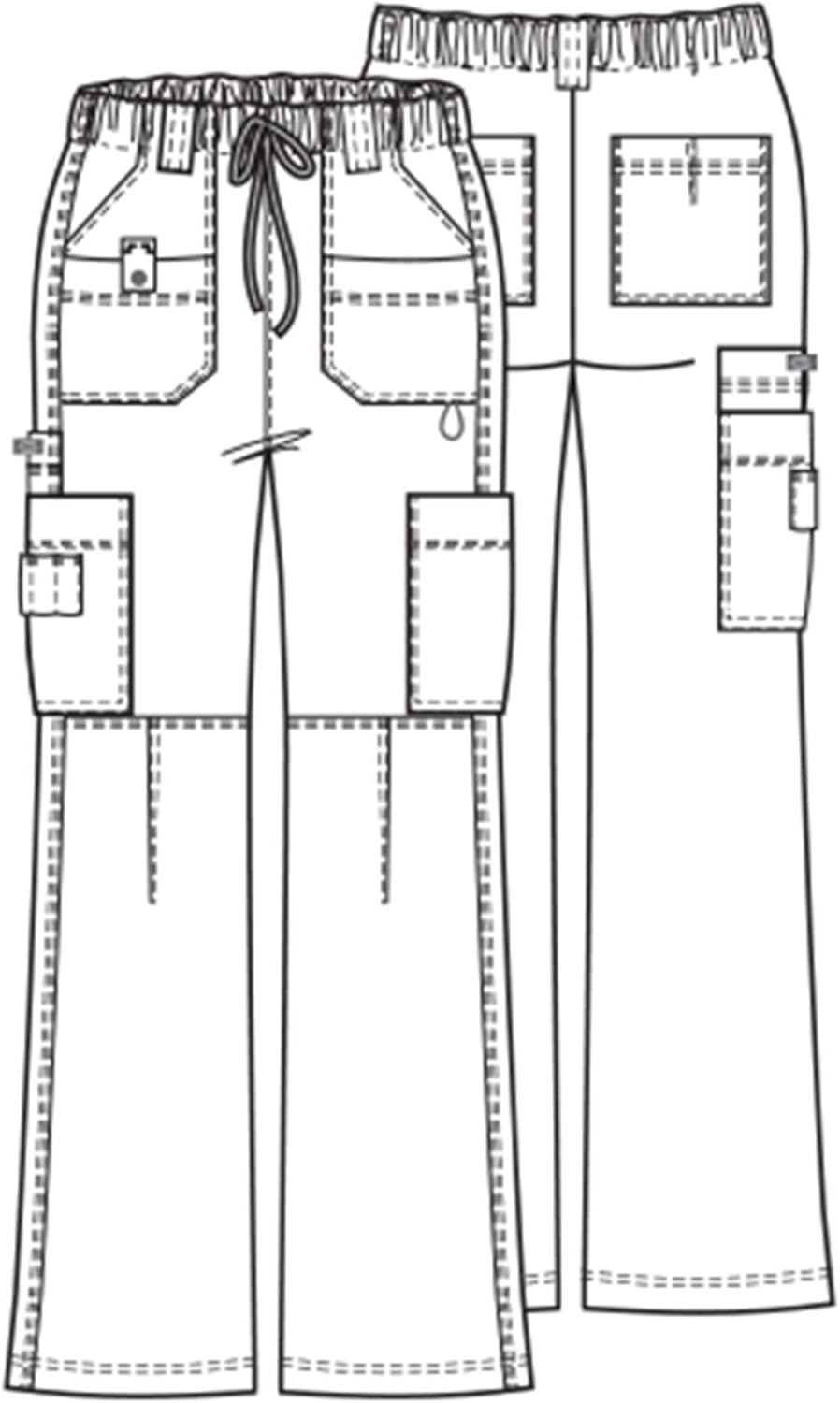 Dickies Women's GenFlex Cargo Scrubs Pant X-Large Petite Icy Turquoise