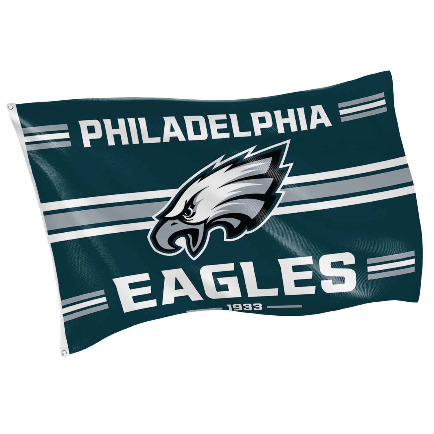 NFL 3 x 5 Outdoor Durable Flag with Grommets | Heavy Duty Flag & Banner for Outdoor Garden Patio Decoration | Indoor Wall Decor Flag for Room | Works with Flag Poles for Outside House (Philadelphia — image 1