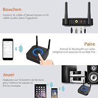 1Mii B06Pro Bluetooth vevő 60m hatótávval - HiFi 3D hangzás, optikai/AUX/koaxiális csatlakozás, hangerőszabályzás, kék 6