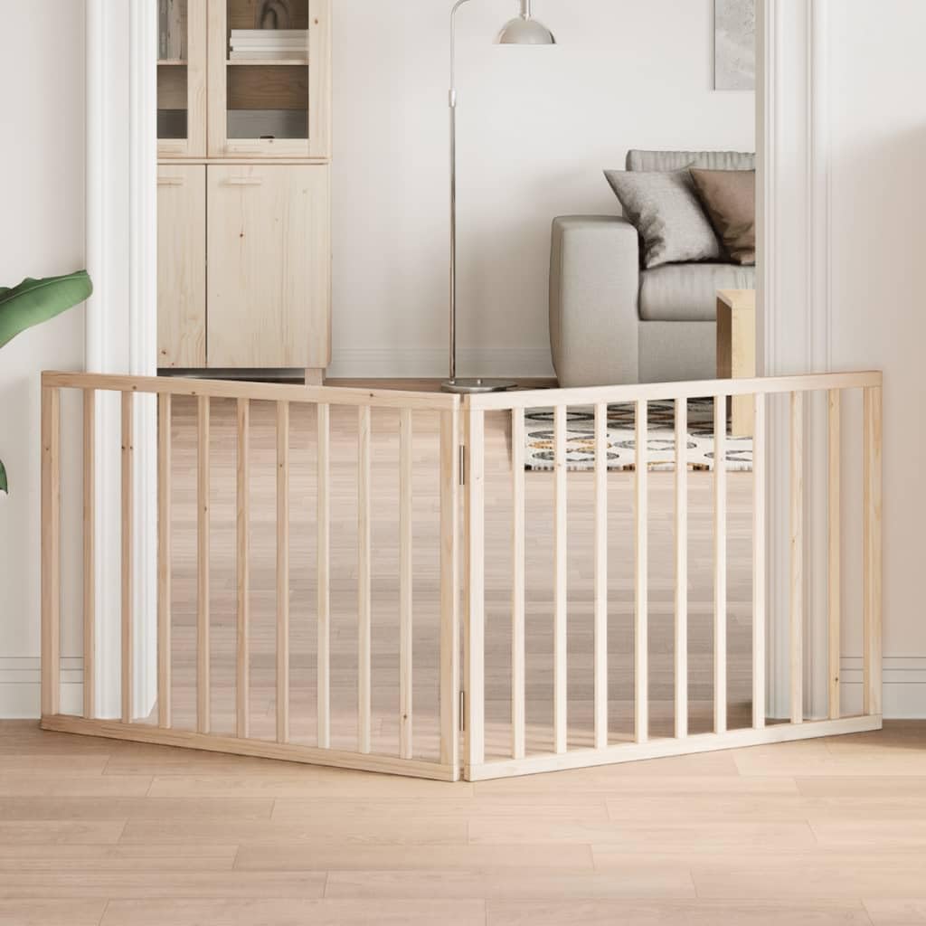 vidaXL Cancelletto per cani pieghevole 2 pannelli 160 cm in legno di pioppo
