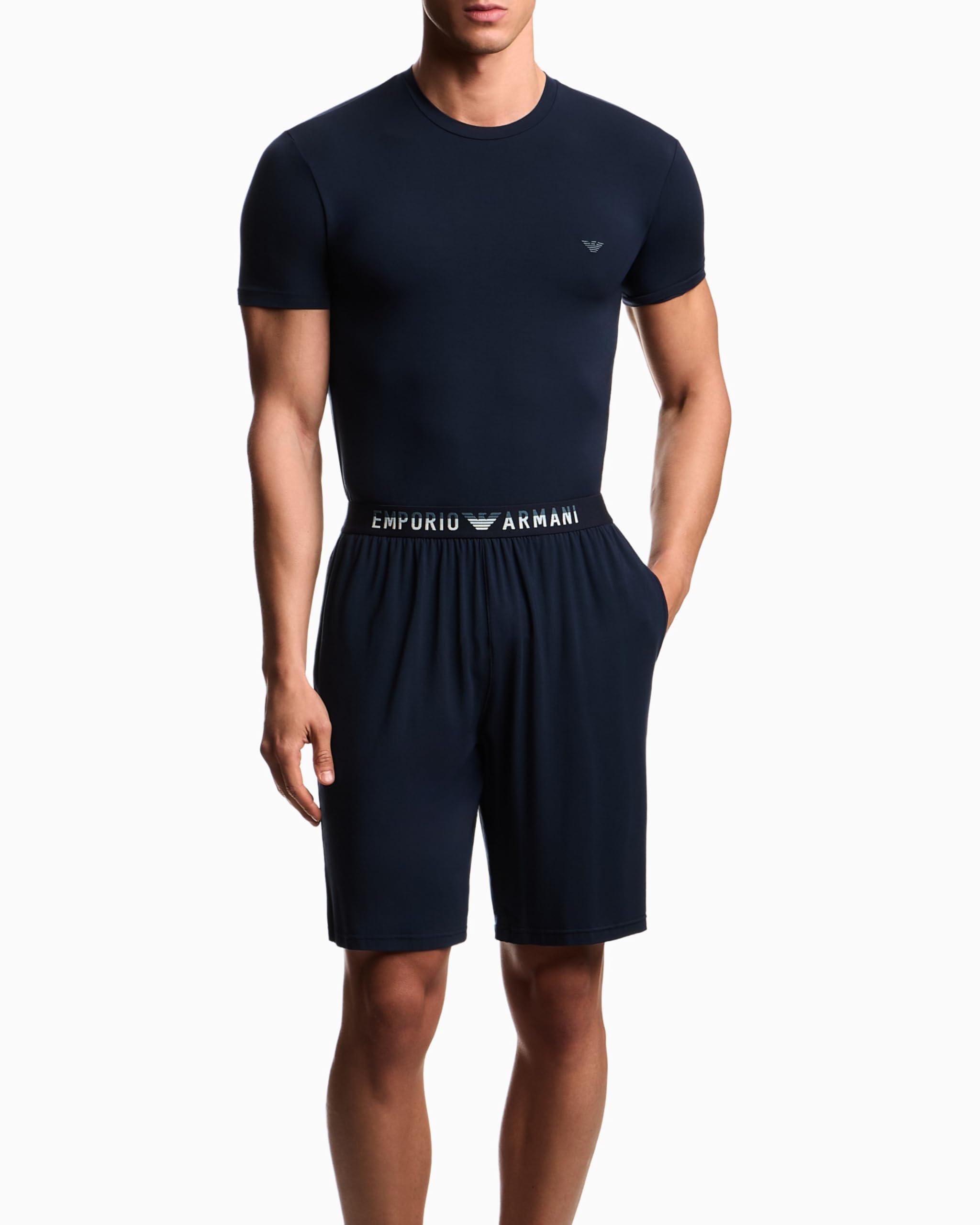 Emporio Armani T-Shirt+Shorts Pyjama Juego de Pijama Hombre