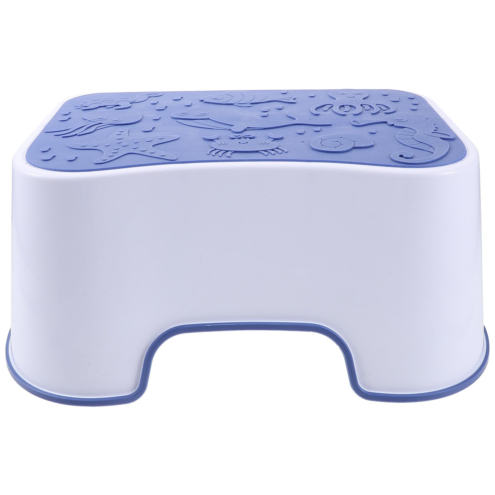 Sgabello Blu per Toilette in Pp Antiscivolo Facile da Pulire Buona Capacità di Carico, Stile Chic ed Elegante, Pedana per Bagno Adatta a Uso Quotidiano