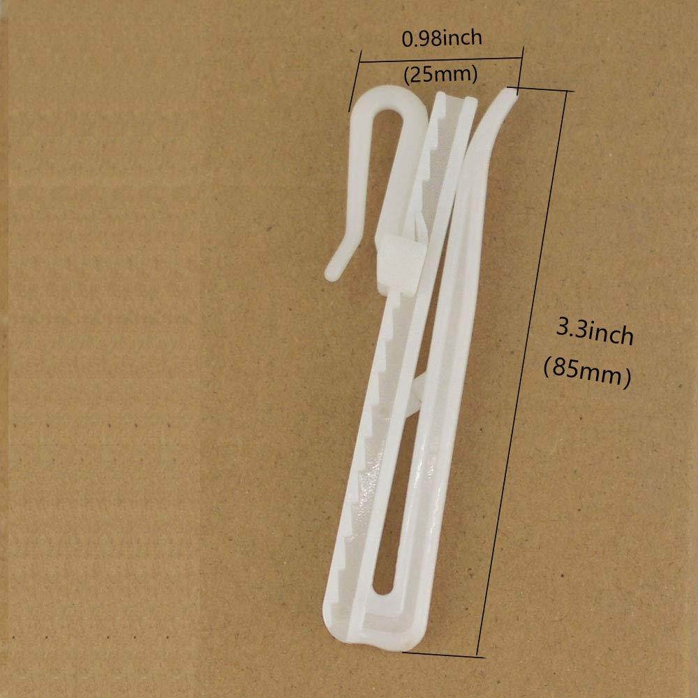 Crochet Réglable Pour Rideau 75 Mm 25 Pièces - België