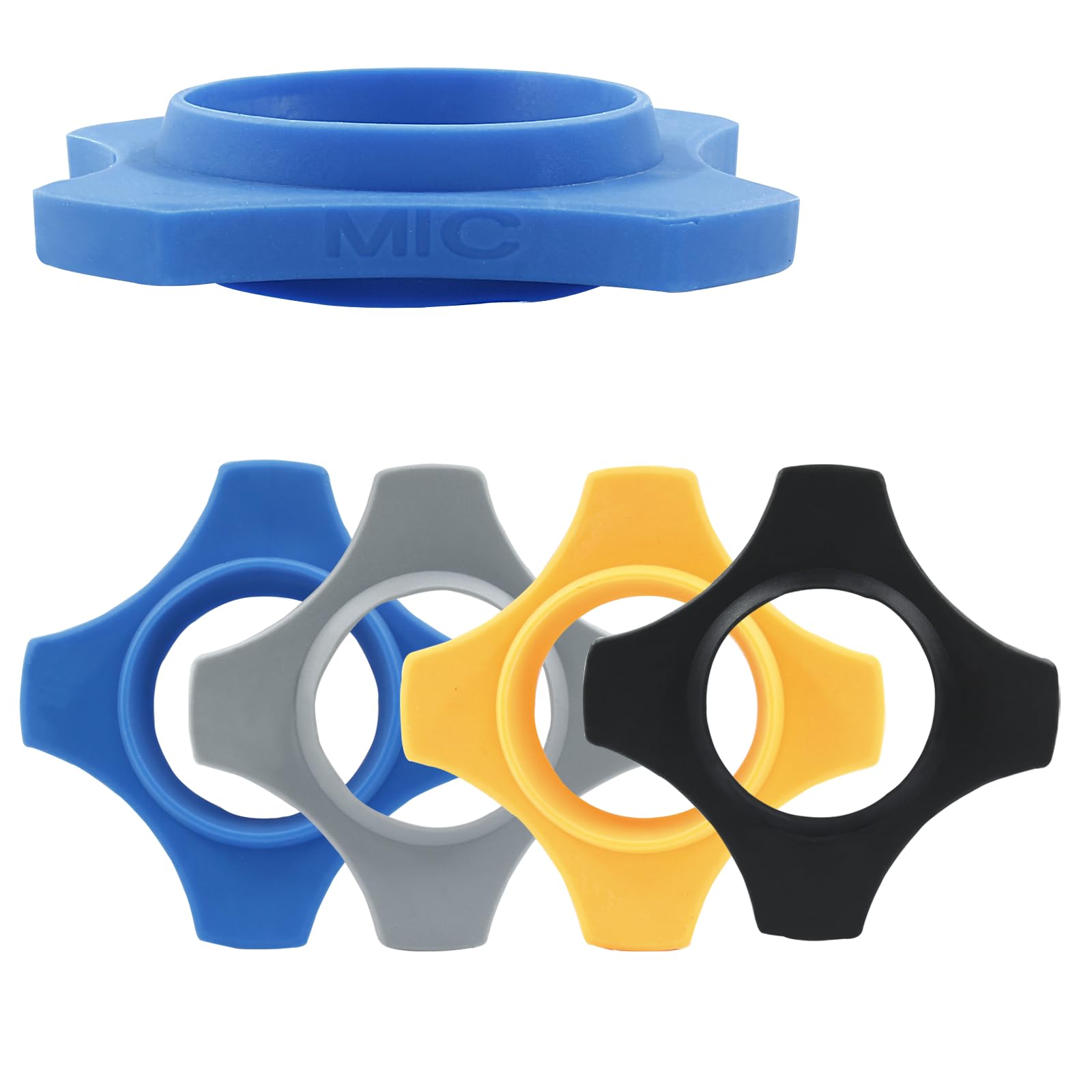 4 Pcs Microphone Anti-Roll Rubber Rings Mic Rolling Protection Anti-Slip Rubber Rolling Rings(Multi Color)