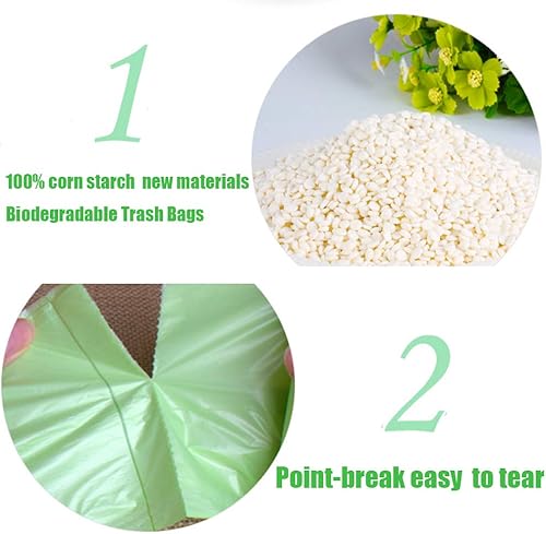 Miniatura 10 de Bolsas de basura biodegradables de 4 a 6 galones, 100 unidades, bolsa de basura pequeña extra gruesa para reciclaje, bolsas de basura para cocina,