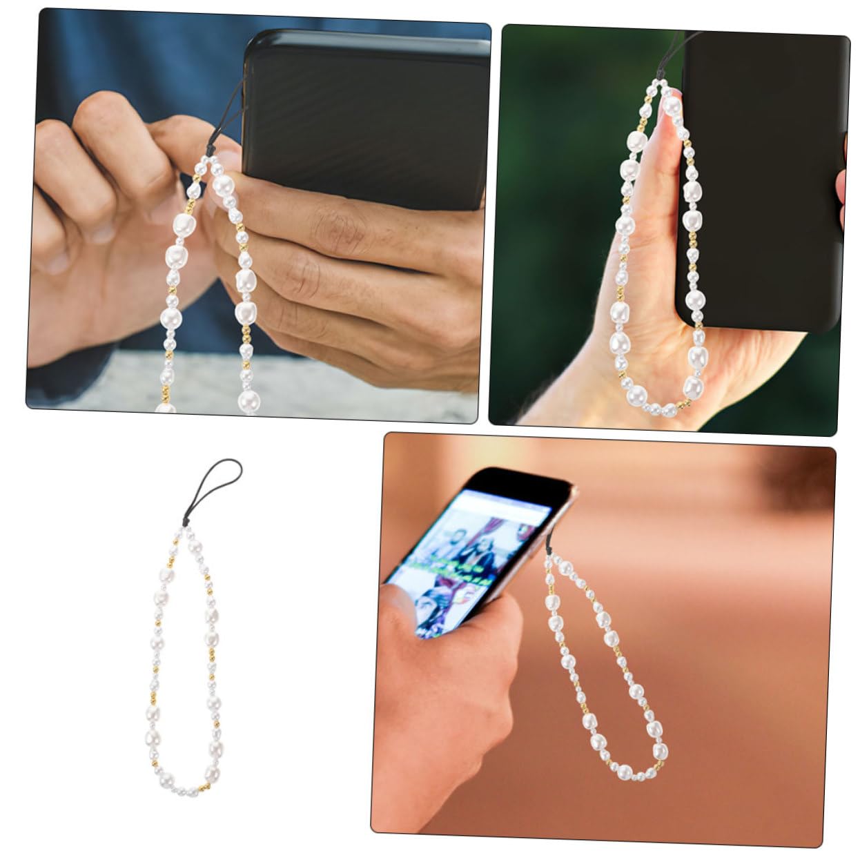 OSALADI Cadena De Telefonía Móvil Cordón Para Teléfono Cordón De Teléfono Correa De Muñeca Del Teléfono Pulsera De Teléfono Con Cuentas Muñequeras Para Teléfonos Usb