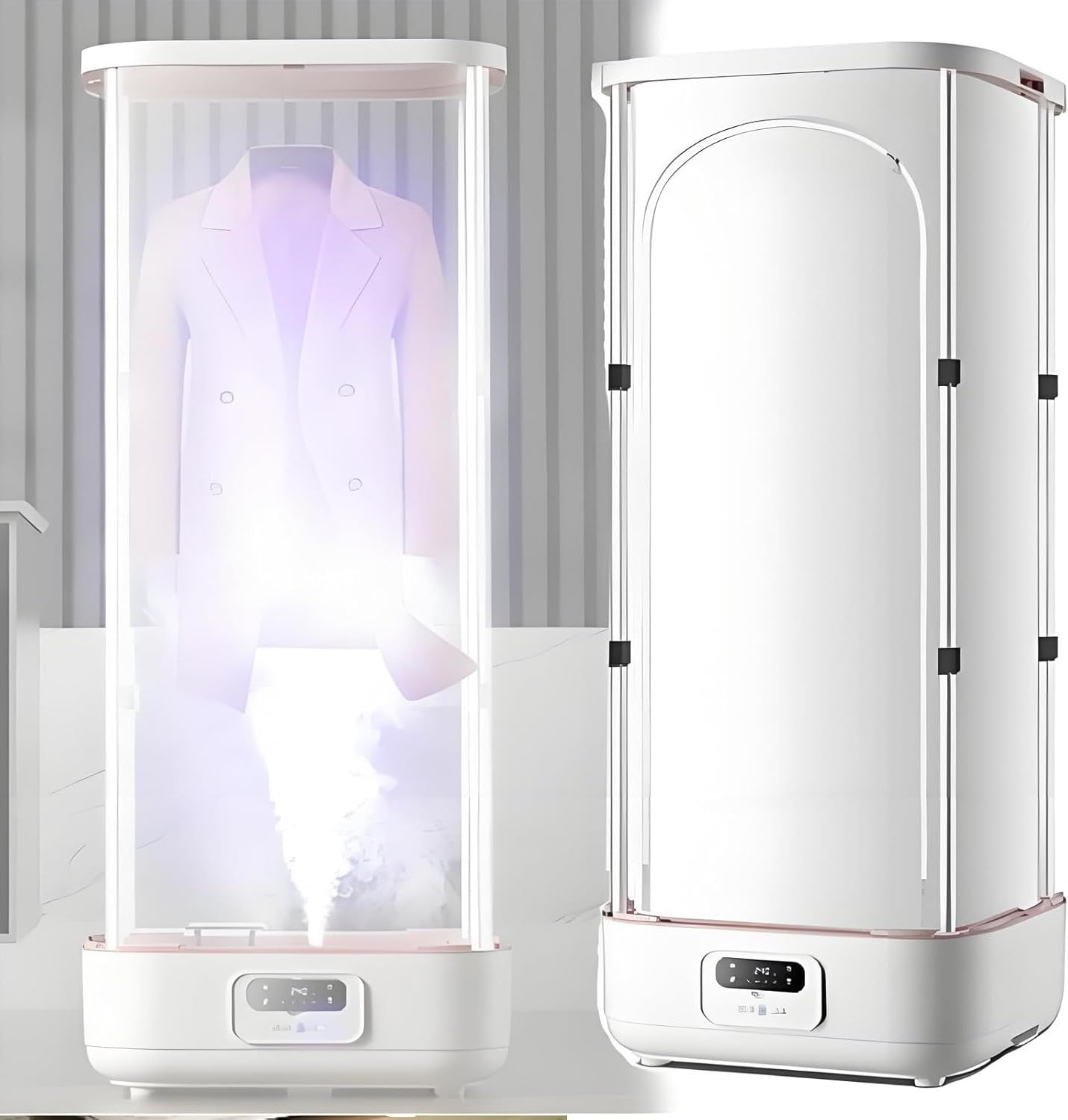 Vaporizadores de ropa mejorados: plancha de vapor vertical de 900 W, automática, inalámbrica, para armario de vapor, máquina para doblar ropa, tendedero eléctrico con control, para ropa y telas.