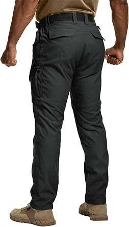 Tactical Pants Men's Flex Ripstop Water-Resistant Lightweight Stretch Cargo Trousers for EDC Outdoor Work Hiking