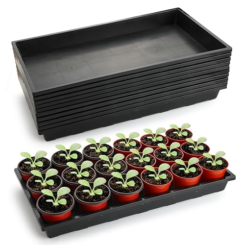 RooTrimmer 1020 Flat Seed Starter Trays 10 Pack, Plastic Nursery