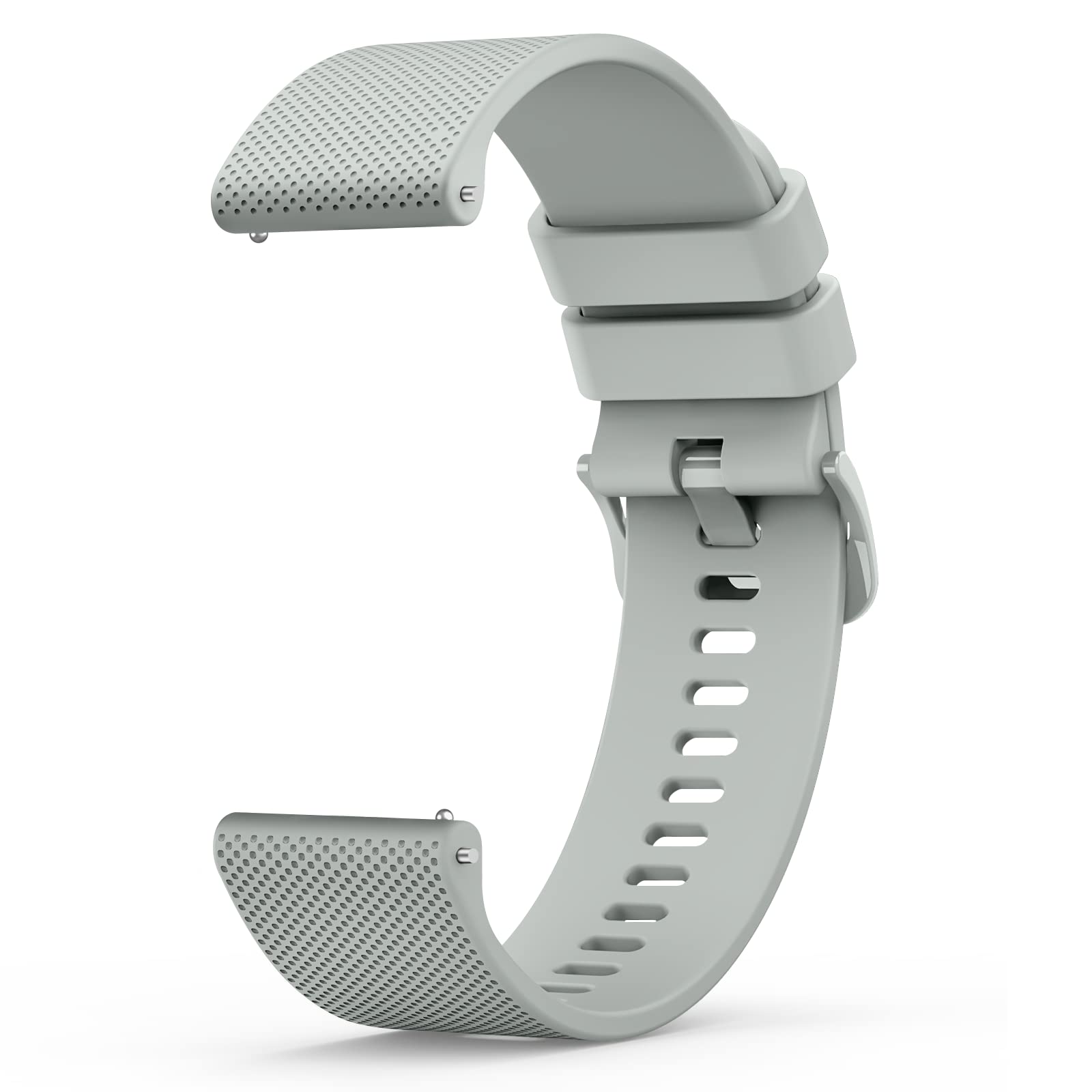 Wanme Cinturino per Orologi da 20mm 22mm Gomma, Cinturini di Ricambio in Silicone con Rilascio Rapido, Impermeabile Cinturini in Morbida con Fibbia in Metallo per Uomo e Donna