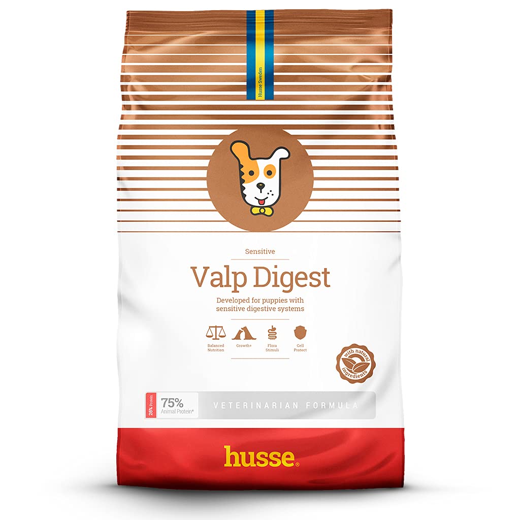Husse Valp Digest | Dry Dog Food For puppies with Sensitive Digestion made with Lamb & Rice (12.5 kg)