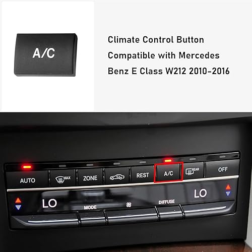 Miniatura 3 de Jaronx Compatible con botón de repuesto de CA Mercedes Benz, Clase E W212, control de clima, botón de CA, reparación de botón de AC, botón climático