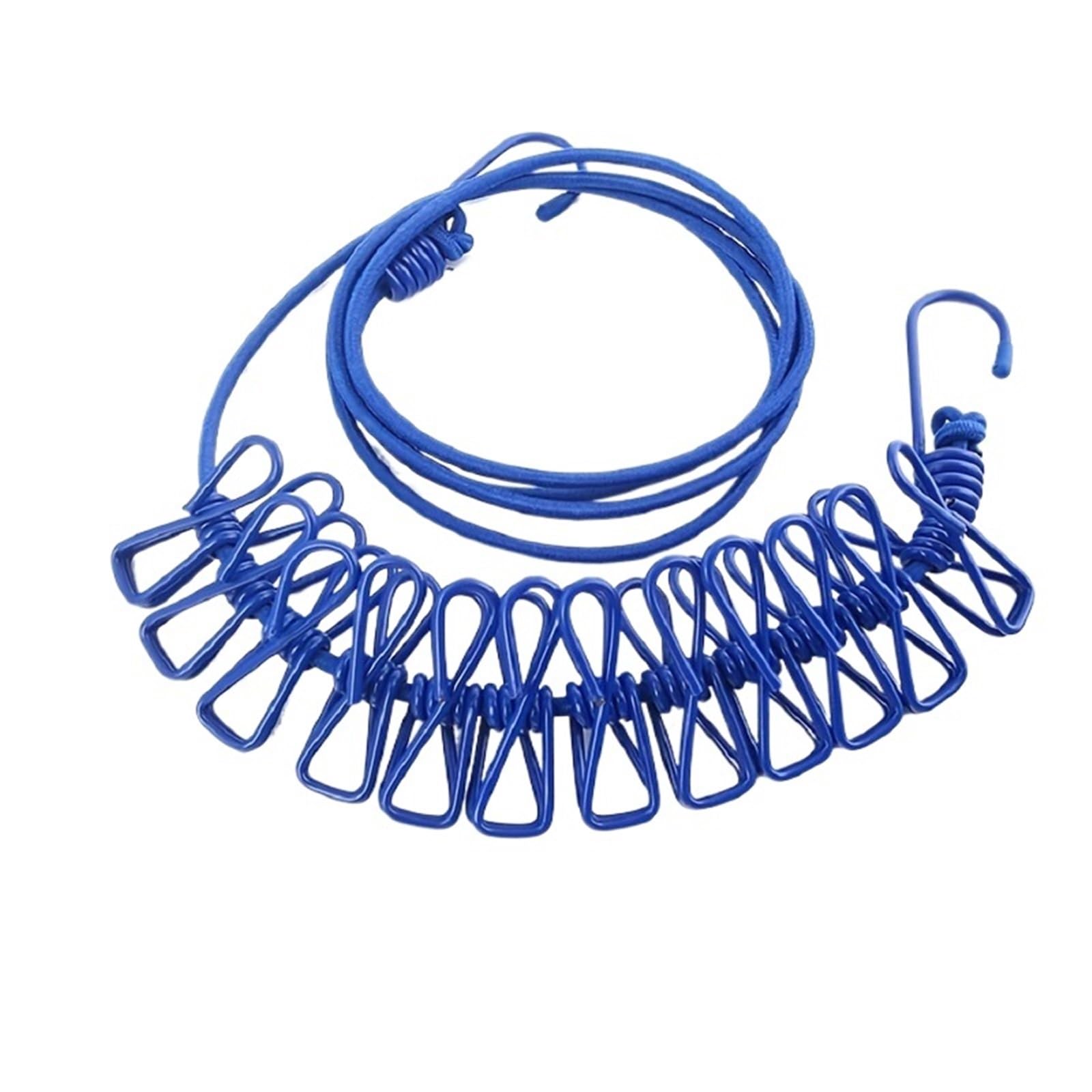 Clothesline Outdoor Clip Travel Portable Retractable Windproof Drying Rope With 12 Clips Hanger for cloths