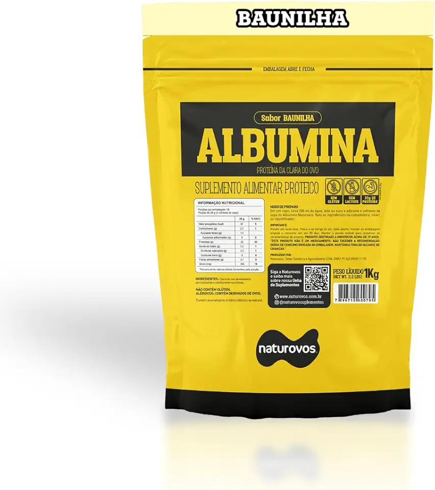 Naturovos Albumina Baunilha 1Kg -