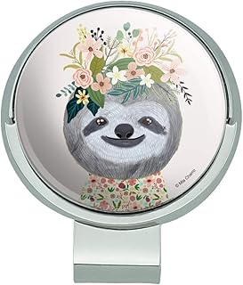 GRAPHICS & MORE Happy Sloth Flowers in Hair Golf Hat Clip with Magnetic Ball Marker
