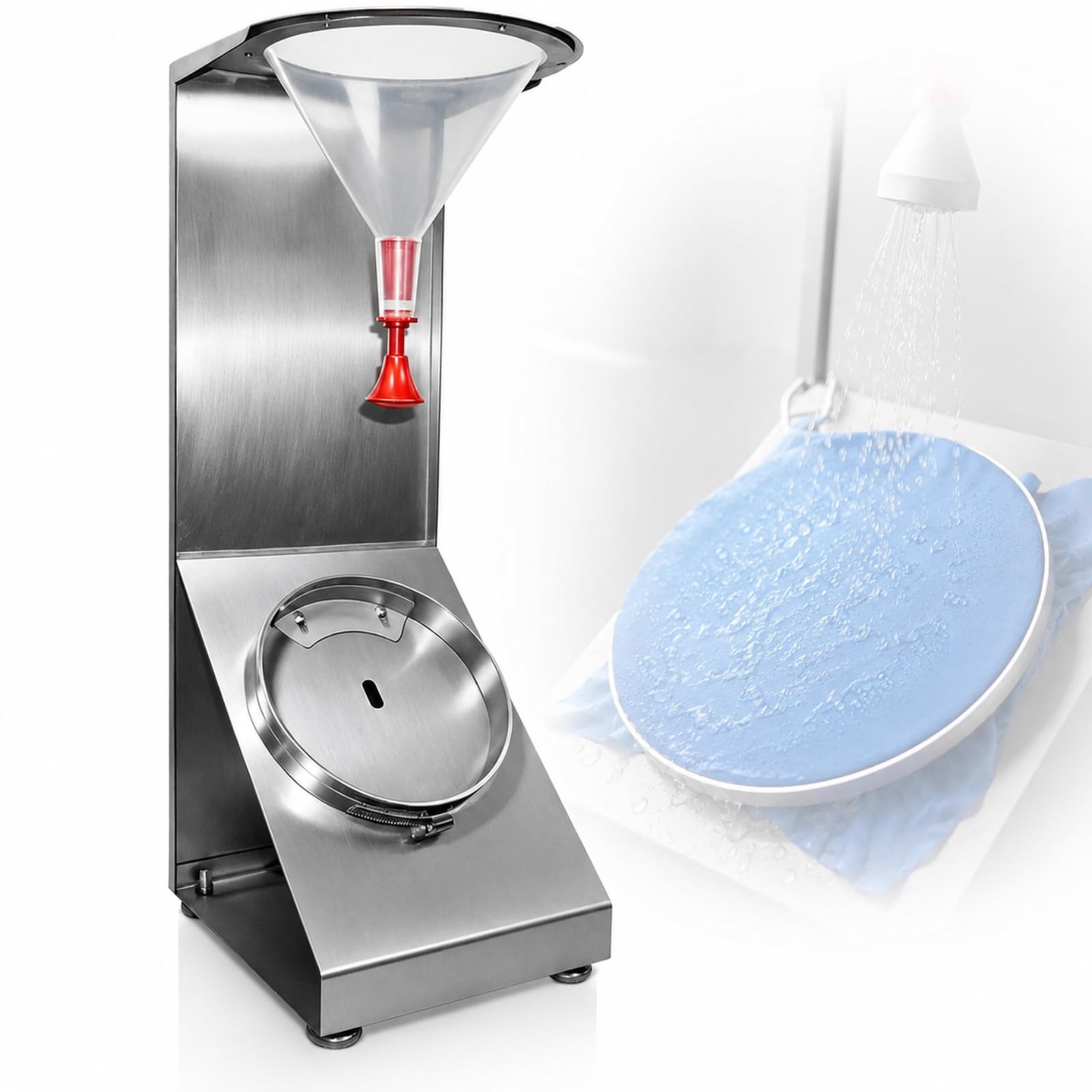Textile Fabric Spray Rating Tester, Fabric Water Repellency Tester With 500 Ml Funnel, Adjustable Height Nozzle, 45 Degree Holder, Spirit Level And Stainless Steel Frame For Surface Wetness Test