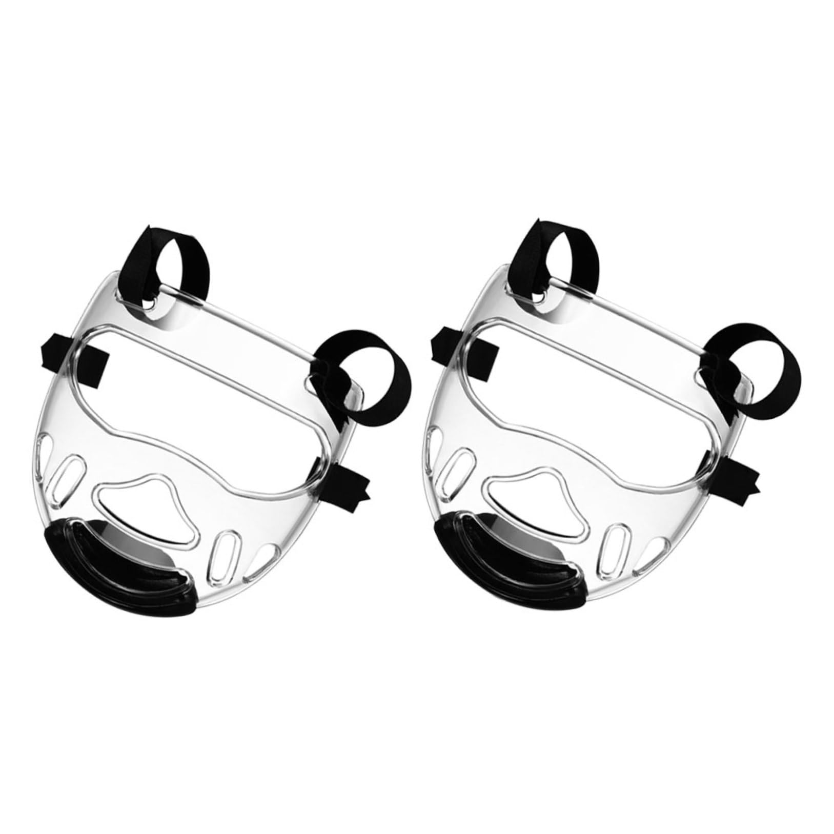 MAGICLULU Maschera Protettiva per Viso da Taekwondo 2 Pezzi Copertura Trasparente Staccabile, Equipaggiamento Protettivo Sportivo per Sparring Karate e Boxe, Leggera e Confortevole