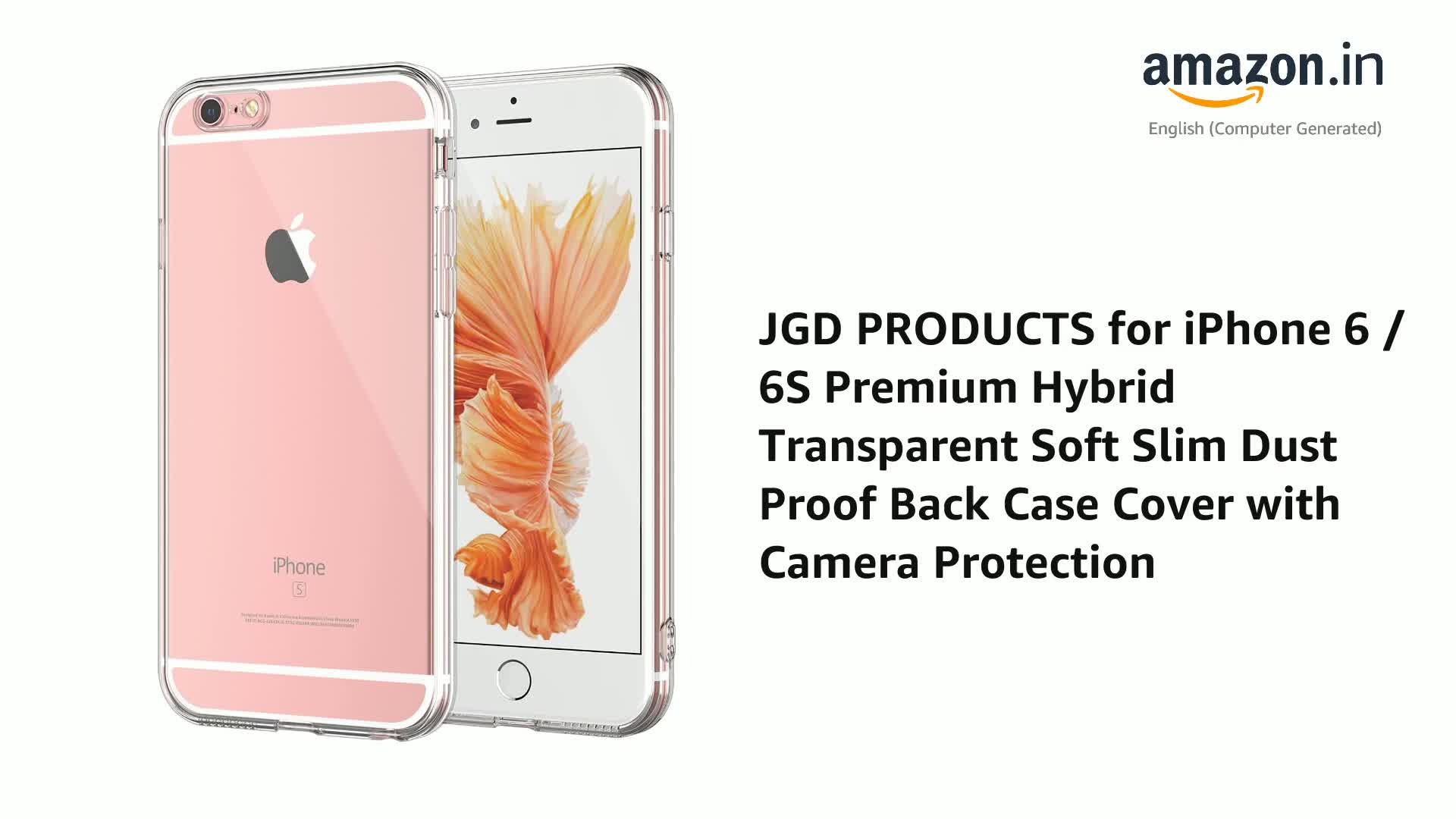 JGD PRODUCTS for iPhone 6 / 6S Premium Hybrid Transparent Soft