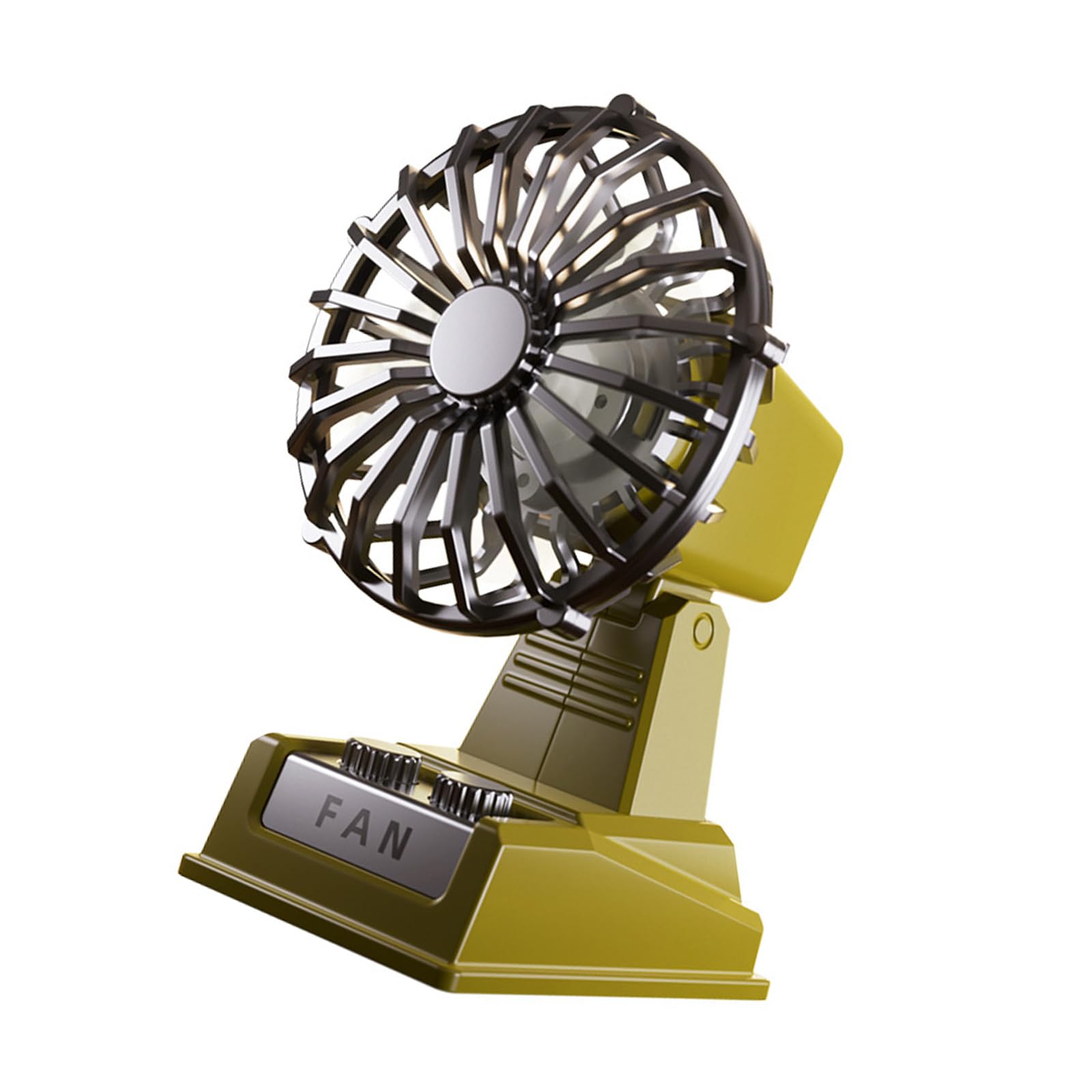 kokdid Practical Desktop Fan with Smooth Operations and Ergonomic Build Rechargeable Texture for Daily Comfort Old Offices