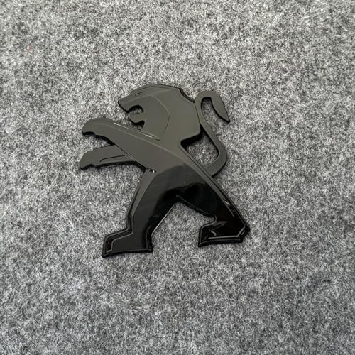 JRZCXGZX Car Emblem Badge Decal for Peugeot 208 308 408 508 4008 5008 Badge Metal Emblem Sticker Car Decal Logo Sticker Letters Sign Badge, Car Styling Accessories,Black Style