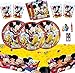 Price comparison product image Disney Mickey Mouse Party Supplies | Kids Birthday Party Tableware Decorations Set for 16 Guests | Disposable Plates, Cups, Napkins, Table Cloth and Balloons