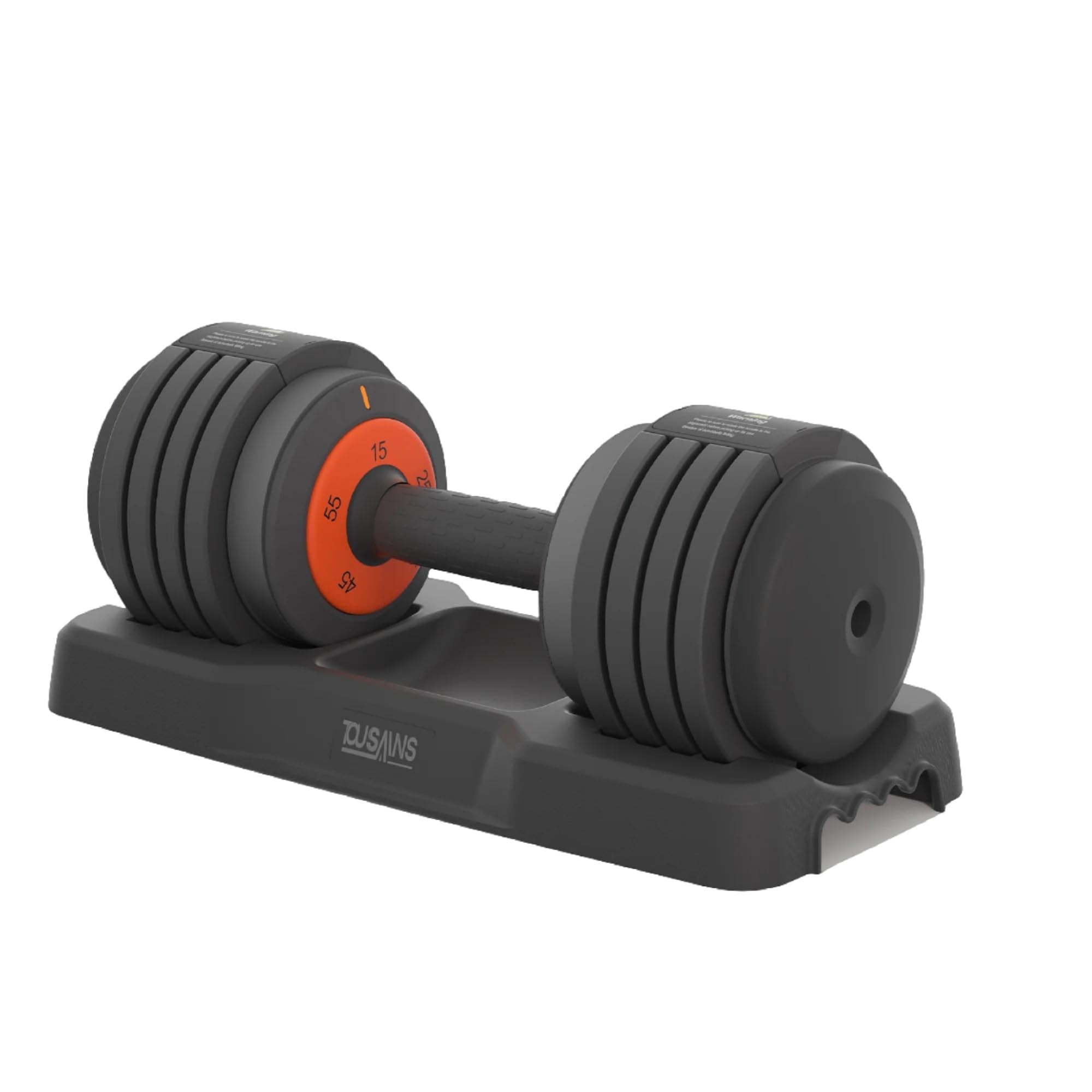 TOUSAINS Adjustable Dumbbell Set 5in1 15-55lbs Adjustable Weight Set for Home Gym Space-Saving Design with storage box Weight