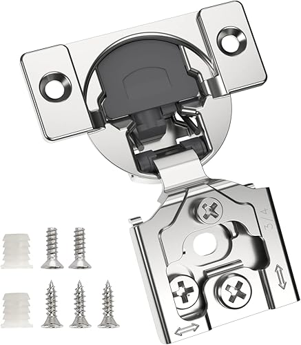 Miniatura 7 de Chibery 50 Pack 1-5/16" Overlay 3D Soft Close Concealed Hinge for Face Frame Door, Smooth Slow Self Closing Hinges, Satin Nickel, Hidden 105° Open