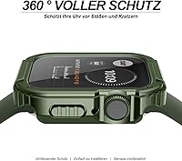 Vista 3 de Recoppa para Funda Resistente Apple Watch 45mm Series 7 & Series 8 & Series 9 con Protector de Pantalla, Funda Protectora a Prueba de Caídas Grado